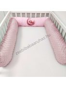 Babaágynemű - 5 részes Hengerpárnás - mályvarózsa - mackó holdon