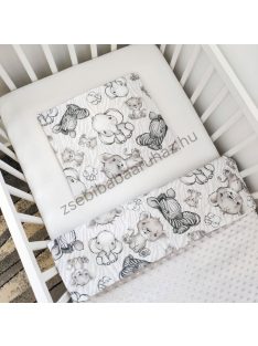   Deluxe Baby 2 részes babaágynemű garnitúra - takaró + párna - Szürke - bébi szafari