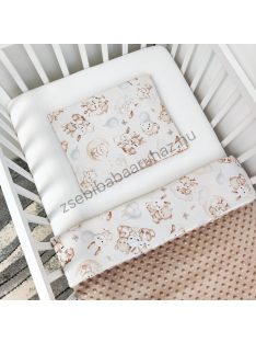   Deluxe Baby 2 részes babaágynemű garnitúra - takaró + párna - cappuccino - bébi erdei állatok