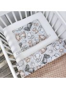 Deluxe Baby babaágynemű garnitúra hengerpárnás rácsvédővel - cappuccino - bébi szafari - tigris