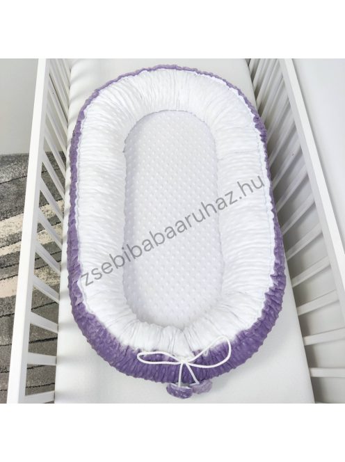 Deluxe Baby többfunkciós Minky babafészek - orgona - fehér