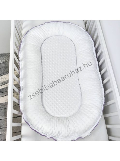 Deluxe Baby többfunkciós Minky babafészek - orgona - fehér