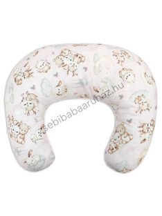   Deluxe Baby Comfort kétoldalas szoptatóspárna - világos rózsaszín - bébi erdei állatok