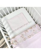 Deluxe Baby babaágynemű garnitúra babafészekkel - 5 részes - világos rózsaszín - rózsaszín bébi erdei állatok