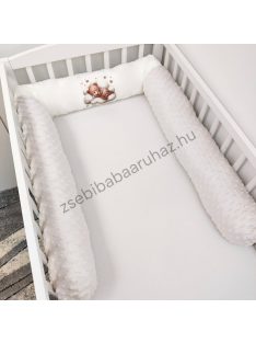 Rácsvédő hengerpárna - 210 cm - mogyoró alvó maci