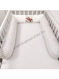 Rácsvédő hengerpárna - 210 cm - mogyoró alvó maci
