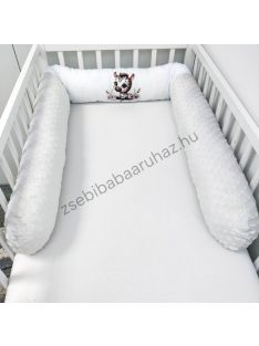 Hengerpárna - 210 cm - szürke - bébi szafari zebra