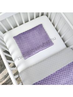   2 részes Minky babaágynemű garnitúra - takaró + párna - orgona - szürke