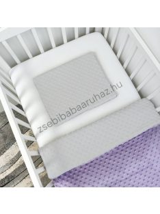   2 részes Minky babaágynemű garnitúra - takaró + párna - orgona - szürke