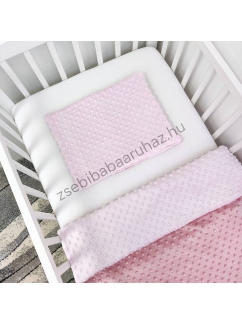 Deluxe Baby Minky babaágynemű garnitúra babafészekkel, Extra párnás rácsvédővel - Dreamland Collection - mályvarózsa - rózsaszín pillangók
