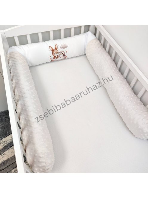 Hengerpárna - 210 cm - mogyoró nyuszi és bagoly
