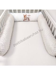 Hengerpárna - 210 cm - mogyoró nyuszi és bagoly