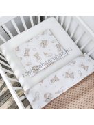 Deluxe Baby babaágynemű garnitúra Extra párnás rácsvédővel - Dreamland Collection - cappuccino alvó maci