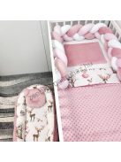 Babaágynemű garnitúra "My Happy Baby" – Cuki rókalány és mosómedve
