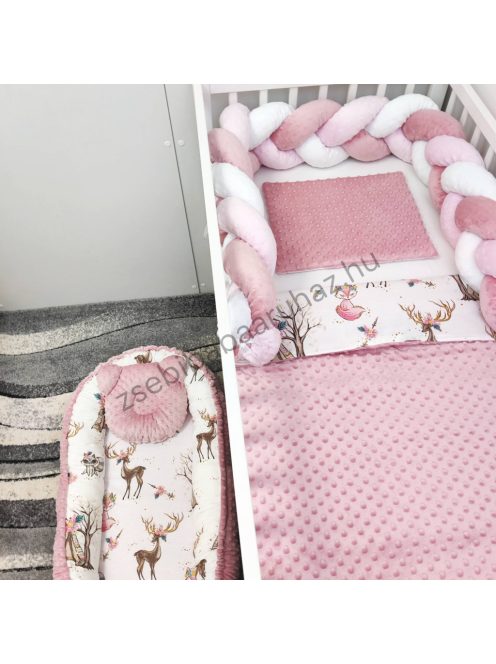 Babaágynemű garnitúra "My Happy Baby" – Cuki rókalány és mosómedve