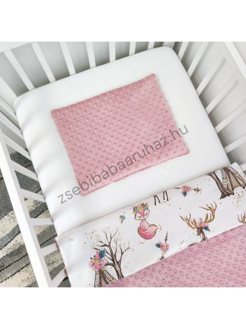 Babaágynemű garnitúra "My Happy Baby" – Cuki rókalány és mosómedve
