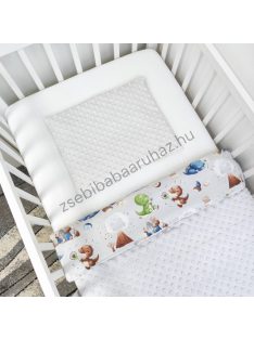 Babaágynemű - 3 részes - szürke - cuki dínók