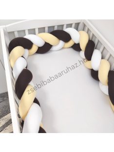   Fonott rácsvédő 200 cm - tricolor (kávé - sárga - fehér)