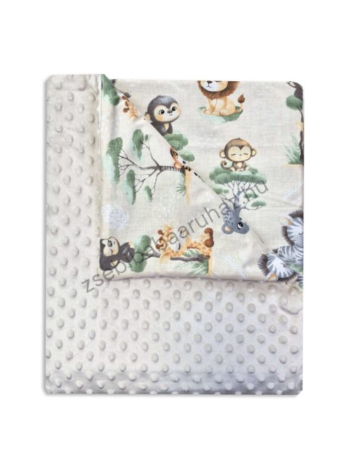 Babatakaró - bélelt - 70*90 cm - mogyoró - szafari kölykök
