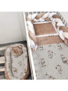 Babaágynemű - 5 részes - cappuccino - bébi zsiráf