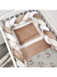Babaágynemű - 5 részes - cappuccino - bébi zsiráf