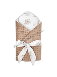  Deluxe Baby babapólya kókuszbetéttel - Cappuccino - felhőn alvó macikák