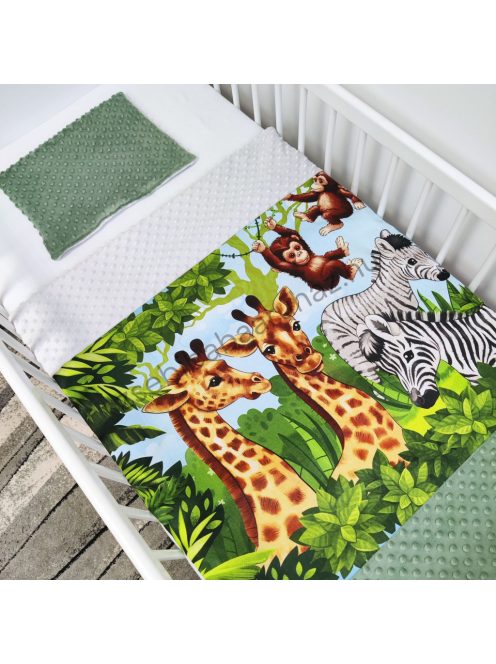 Viva Baby 2 részes babaágynemű garnitúra - takaró + párna - Safari II.