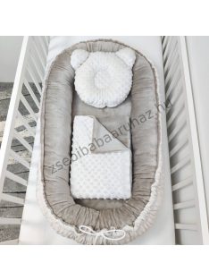 Babafészek szett - mogyoró Minky-Wellsoft