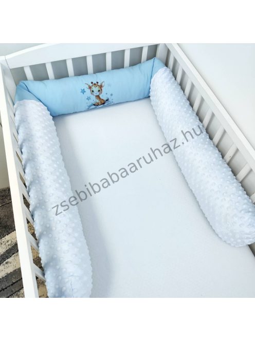 Hengerpárna - 210 cm - világoskék bébi zsiráf