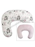 Deluxe Baby Comfort kétoldalas szoptatóspárna - világos rózsaszín - nyuszikák és macikák
