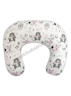   Deluxe Baby Comfort kétoldalas szoptatóspárna - világos rózsaszín - nyuszikák és macikák