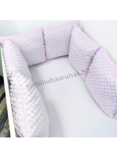   Deluxe Baby Minky párnás rácsvédő 6 db-os - világos rózsaszín