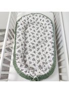 Deluxe Baby többfunkciós babafészek macipárnával - Minky sötét zsályazöld - koalák