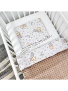 Deluxe Baby 2 részes babaágynemű garnitúra - takaró + párna - cappuccino - cuki macik