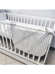   Luxury zsebes tároló kiságyra - kék pöttyös - szívecskés