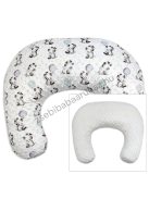 Deluxe Baby Comfort szoptatóspárna - Minky - szürke - zebrák lufikkal