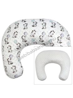  Deluxe Baby Comfort szoptatóspárna - Minky - szürke - zebrák lufikkal