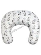 Deluxe Baby Comfort szoptatóspárna - Minky - szürke - zebrák lufikkal