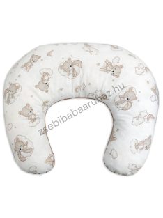   Deluxe Baby Comfort kétoldalas szoptatóspárna - cappuccino - felhőn alvó macikák