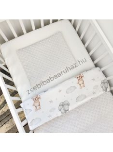 Babaágynemű - 3 részes - szürke - lufis macik
