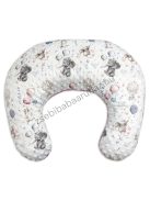 Deluxe Baby Comfort szoptatóspárna - Minky - mályvarózsa - elefántok léggömbökkel