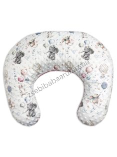   Deluxe Baby Comfort szoptatóspárna - Minky - mályvarózsa - elefántok léggömbökkel