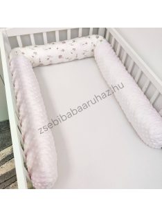 Rácsvédő hengerpárna - 210 cm - rózsaszín - kis cicák