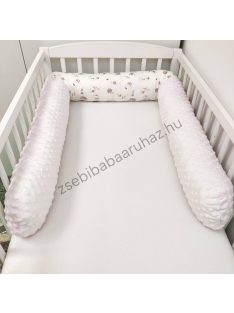 Rácsvédő hengerpárna - 210 cm - rózsaszín - kis cicák