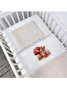Babaágynemű - 3 részes - mogyoró - őzike az erdőben