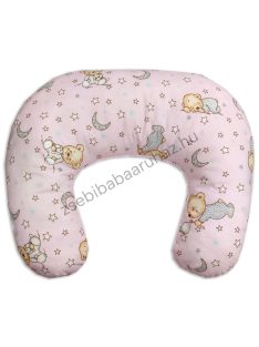   Deluxe Baby Comfort kétoldalas szoptatóspárna - világos rózsaszín - cuki macik