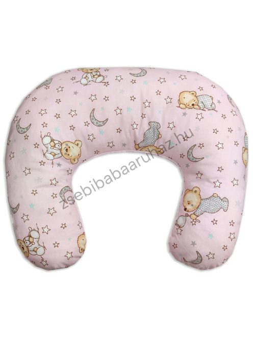 Deluxe Baby Comfort kétoldalas szoptatóspárna - világos rózsaszín - cuki macik