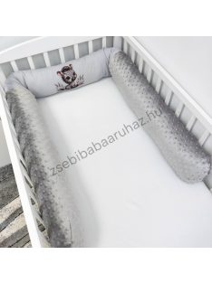 Hengerpárna - 210 cm - grafitszürke - bébi szafari zebra