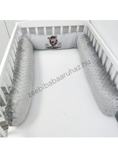 Hengerpárna - 210 cm - grafitszürke - bébi szafari zebra