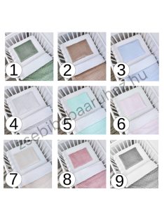   Minky babaágynemű garnitúra hengerpárnás rácsvédővel - VÁLASZTHATÓ SZÍNBEN